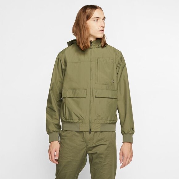 Nike Shield Men's Skate Jacket Olive Green Skateboard Size L - Picture 1 of 9